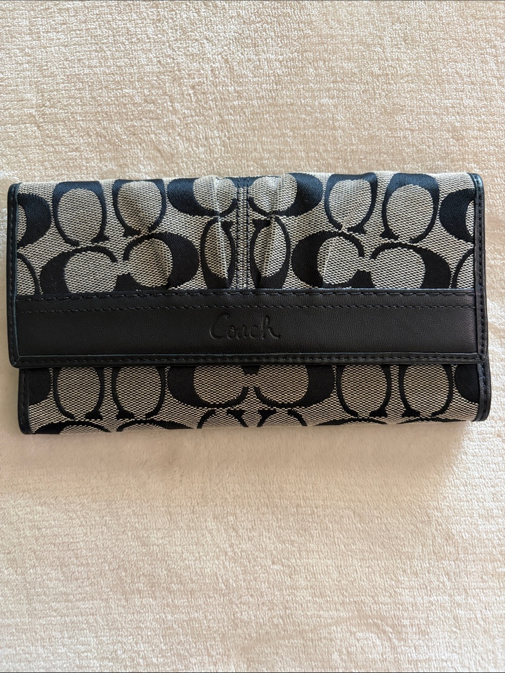 Coach Signature Jacquard Continental Wallet